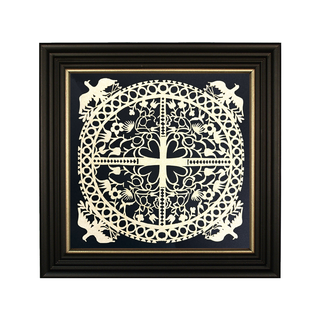 Scherenschnitte Early American 10″x10″ Hearts & Eagles Scherensc ...