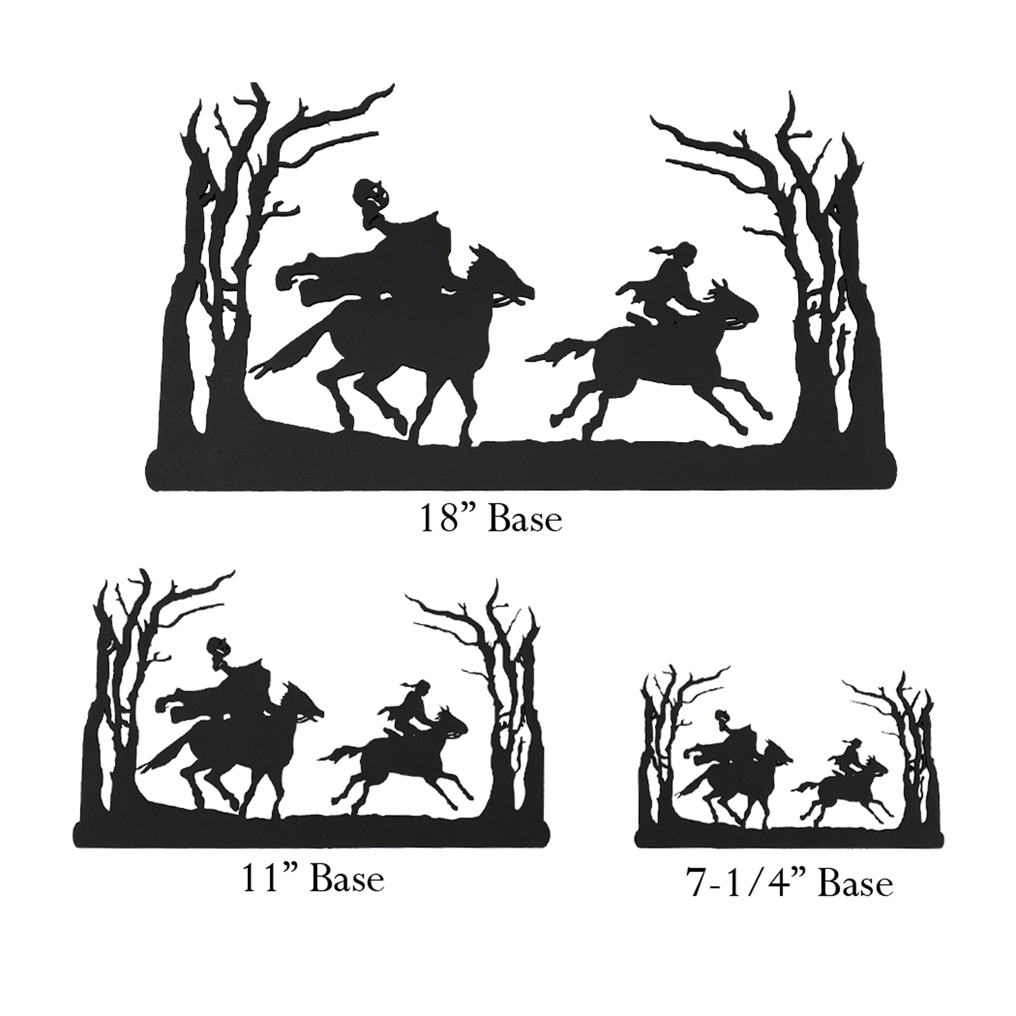 Halloween Decor Halloween Headless Horseman Scene Wood Silhouette Halloween  ...