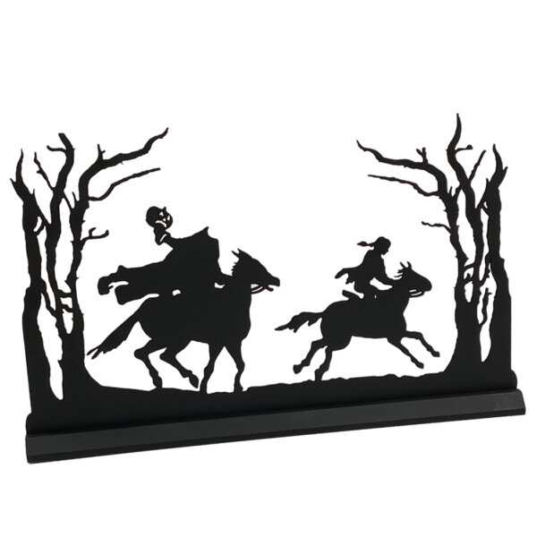 Wooden Silhouette Halloween 18″ Standing Wooden Headless Horseman Scene Silhouette Halloween Tabletop Ornament Decoration