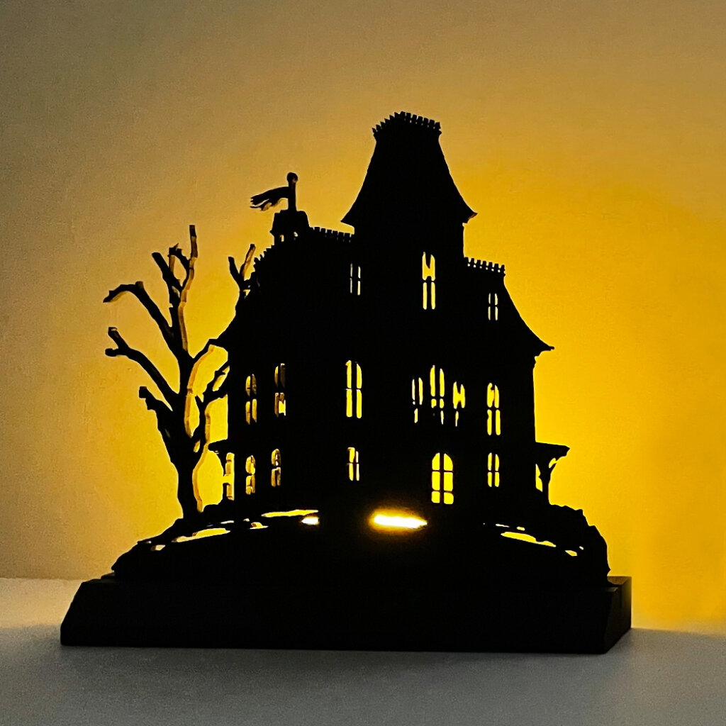 Haunted Mansion Wooden Silhouette Tabletop Decor – Madison Bay Company