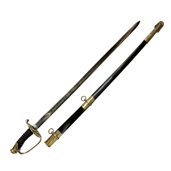 Early American Life Revolutionary/Civil War 33″ C.S. Shelby Cavalry Officer’s Sword and Scabbard- Antique Reproduction