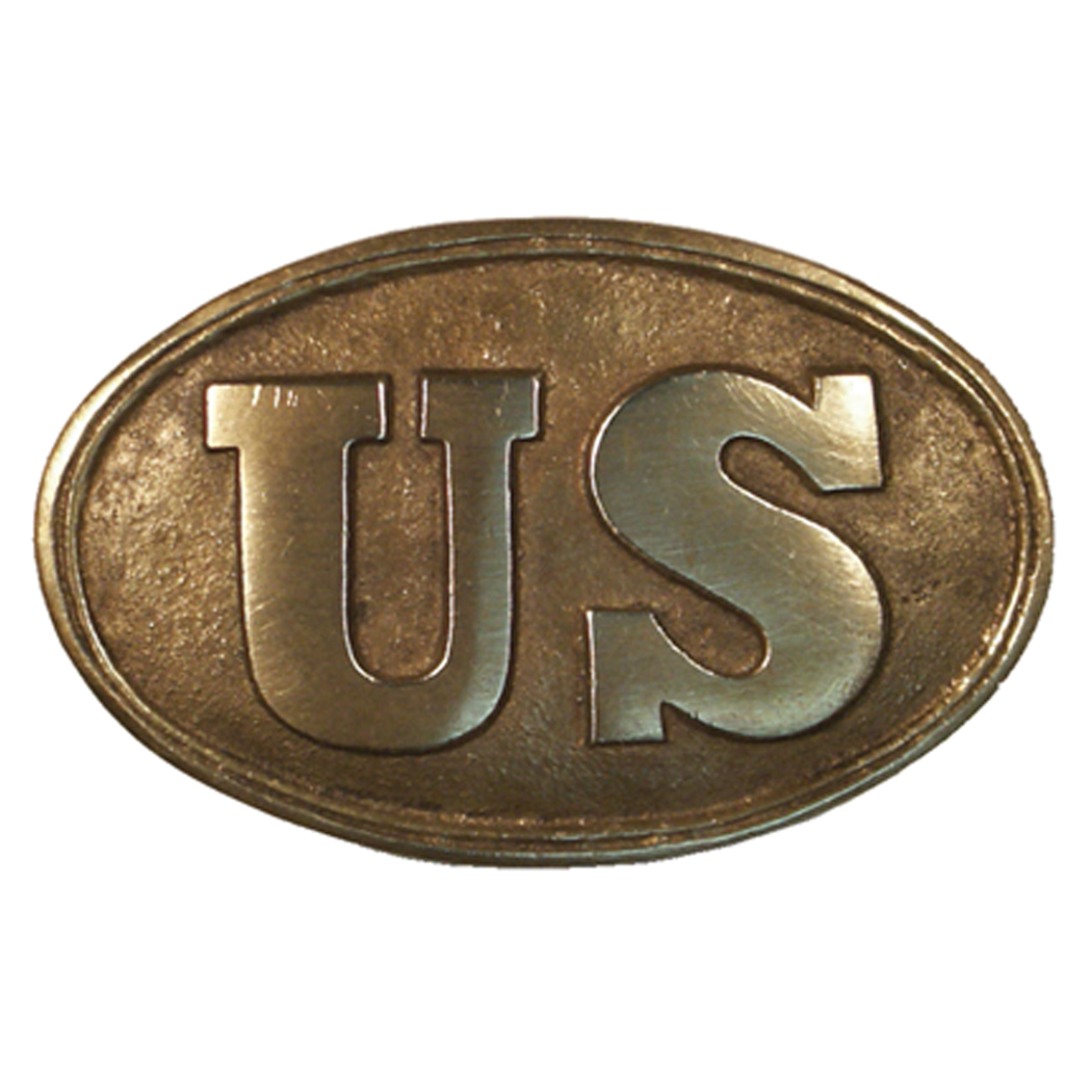 3-1/4 US Solid Brass Oval Belt Buckle