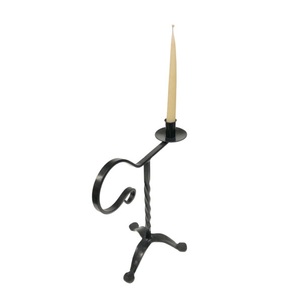 Candles/Lighting Early American 13″ Twisted Wrought Iron Candle Holder- Antique Vintage Style