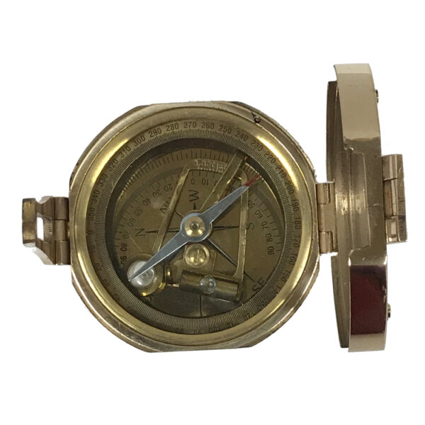 Compasses Nautical 3″ Solid Polished Brass Brunton-Style Explorers’ Compass- Antique Vintage Style