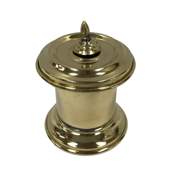 Desk Top Accessories Nautical 3-1/2″ Solid Polished Brass Nautical Captain’s Inkwell with Swinging Lid- Antique Vintage Style (Quill not included)
