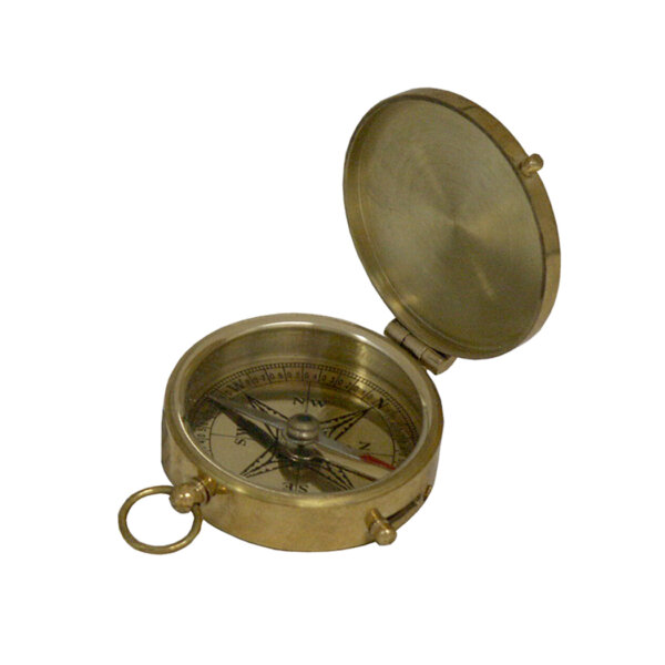 Compasses Nautical 2″ Solid Polished Brass Pocket Compass with Flip-Top Lid Antique Reproduction