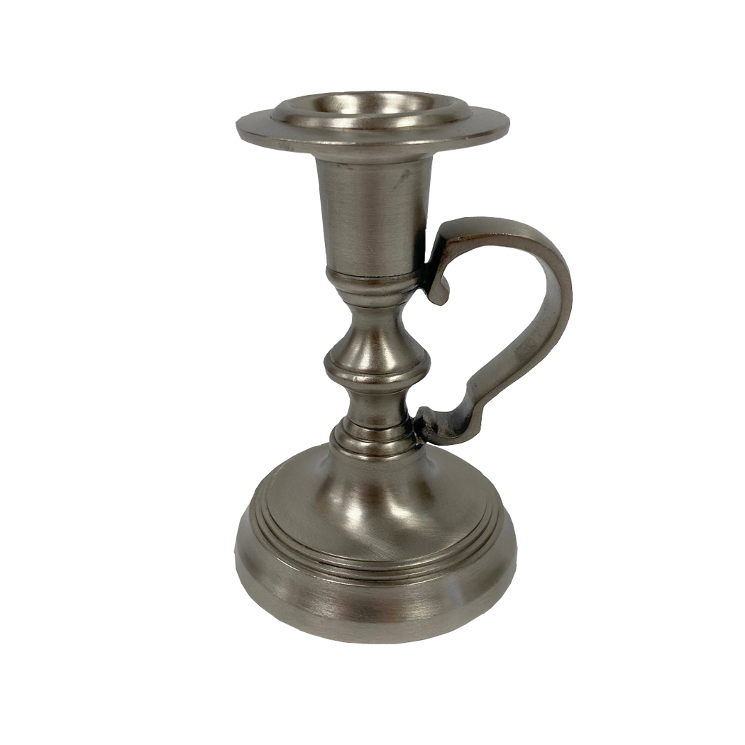 4-1/2 Pewter-Plated Colonial Chamberstick