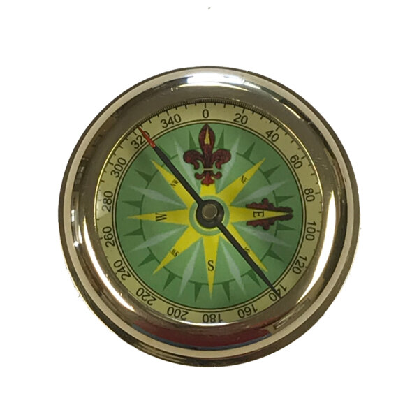 3 Solid Polished Brass Pocket Sundial Compass