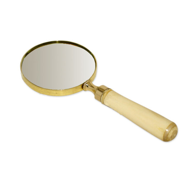 Desk Top Accessories Writing 8″ Brass Magnifier with White Bone Handle- Antique Vintage Style