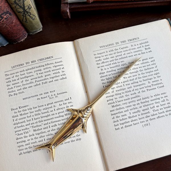 Letter Openers/Magnifiers Nautical 7-3/4″ Solid Brass Swordfish Letter Opener- Antique Vintage Style