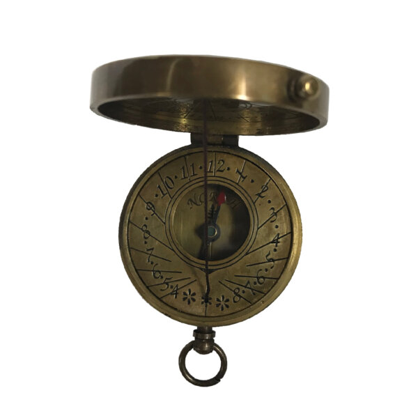 Compasses Nautical 1-3/4″ Antiqued Solid Brass Sundial Compass Antique Reproduction