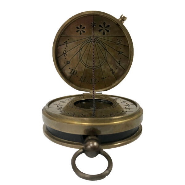 Compasses Nautical 1-3/4″ Antiqued Solid Brass Sundial Compass Antique Reproduction