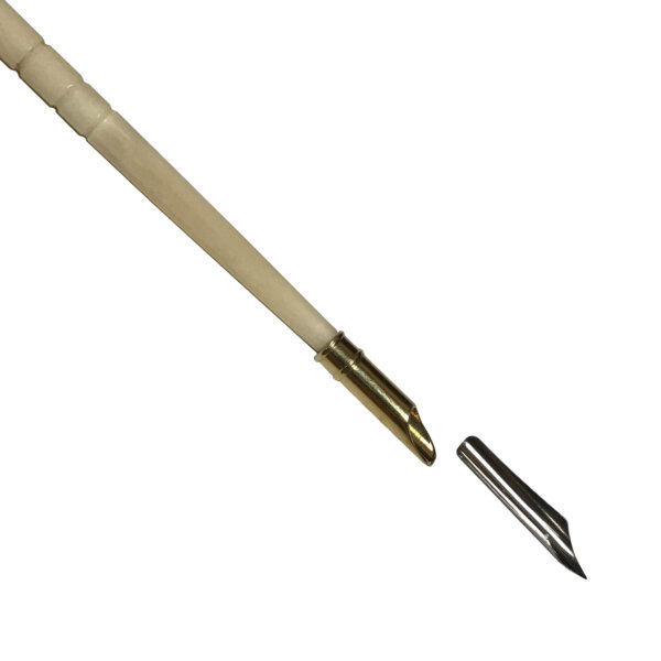 Desk Top Accessories Writing 6″ Turned Off-White Genuine Ox Bone Nib Pen Antique Reproduction