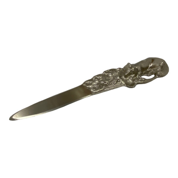 Desk Top Accessories Equestrian 10″ Pewter-Plated Fox Letter Opener