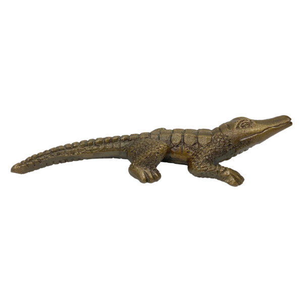 Desk Top Accessories 5″ Antiqued Brass Alligator Paper Weight – Antique Vintage Style