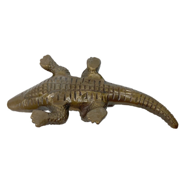 Desk Top Accessories 5″ Antiqued Brass Alligator Paper Weight – Antique Vintage Style
