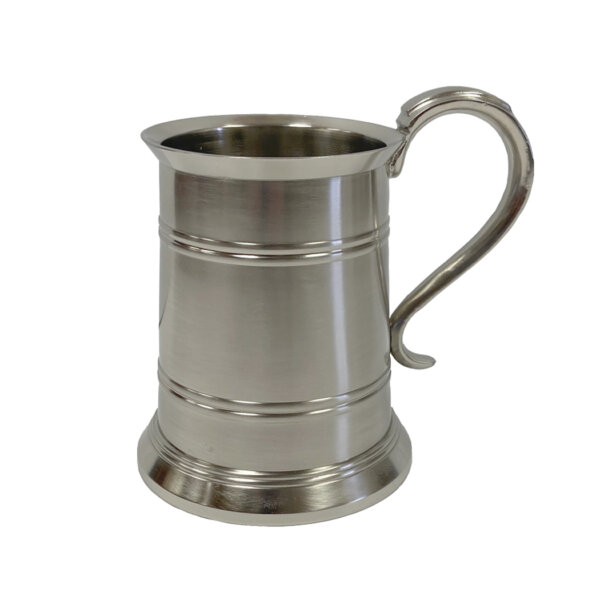 Drinkware & Plates Early American 5″ Colonial Pewter-Plated Mug –  Tankard –  Antique Vintage Reproduction