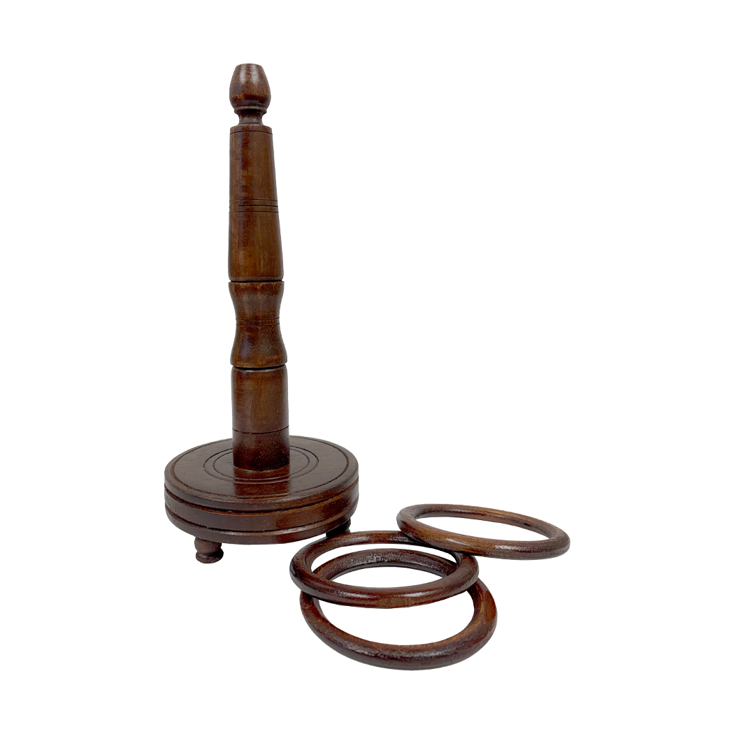 Toys & Games Early American 11″ Wooden Ring Toss Game with Three Rings ...