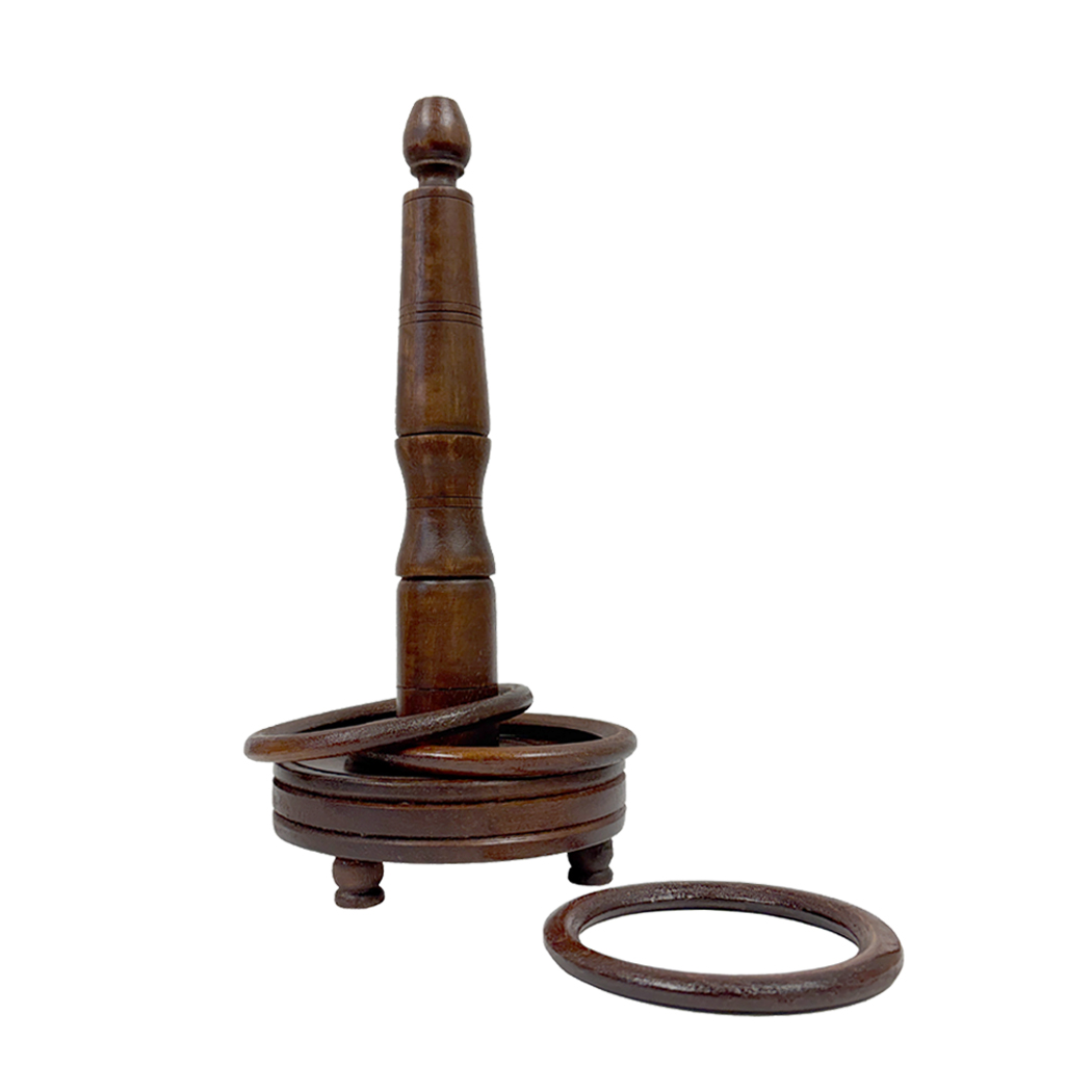 Toys & Games Early American 11″ Wooden Ring Toss Game with Three Rings ...