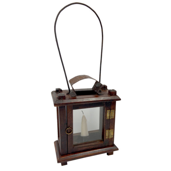Candles/Lighting Early American 8-1/2″ Colonial Lantern- Antique Reproduction