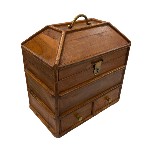 Writing Boxes & Travel Trunks Early American Portable British Campaign Chest- Antique Vintage Style