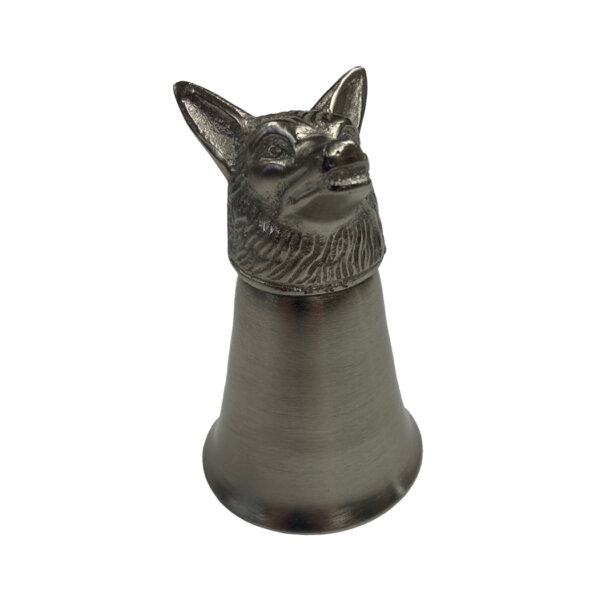 Trays & Barware Equestrian Pewter-Plated Fox Head Stirrup Cup –  Jigger –  Shot Glass- Antique Vintage Style