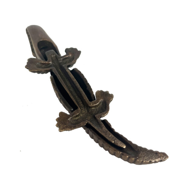 Trays & Barware Botanical/Zoological 6″ Antiqued Brass Alligator Nutcracker- Antique Vintage Style