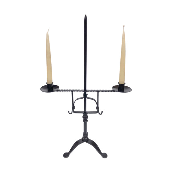 Candles/Lighting Early American 23″ Adjustable Wrought Iron Double Candle Holder- Antique Vintage Style
