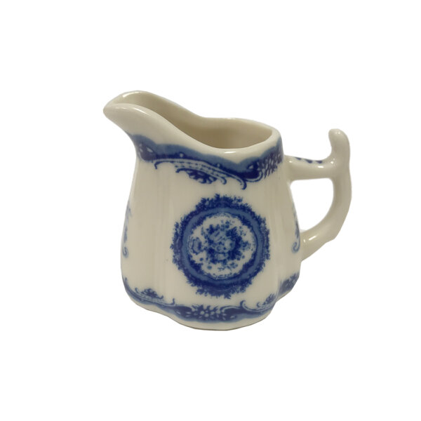 Teaware Teaware Mini 13-Piece Classic Floral Blue Transferware Porcelain Tea Set – Antique Reproduction