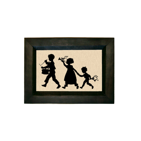 Music Parade Printed Silhouette in Black Wood Frame - 5-1/2