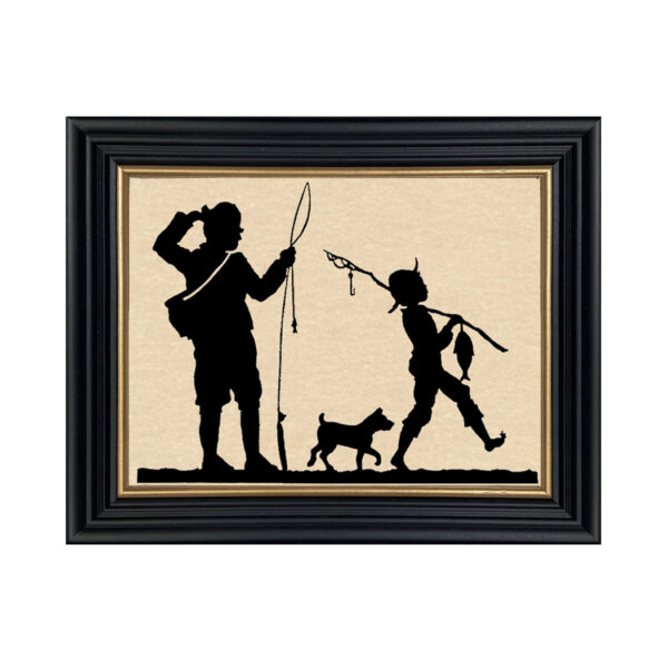 Unbelievable Framed Paper Cut Silhouette in Black Wood Frame with Gold Trim. An 8" x 10" framed to 10" x 12".