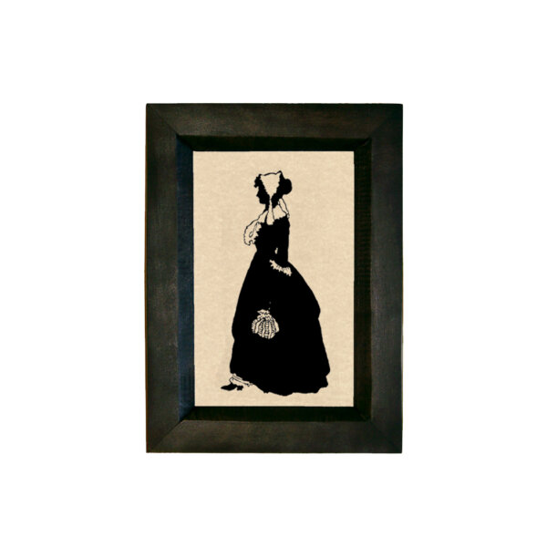 Martha Jefferson Printed Silhouette in Black Frame. A 4 x 6