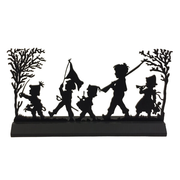 Wooden Silhouette Early American 11″ Standing Wooden “Military Parade” Silhouette Tabletop Ornament Sculpture Decoration