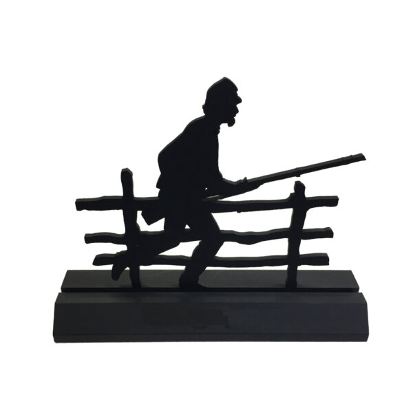 Wooden Silhouette Revolutionary/Civil War 7″ Standing Wooden “Infantryman by Fence” Silhouette Tabletop