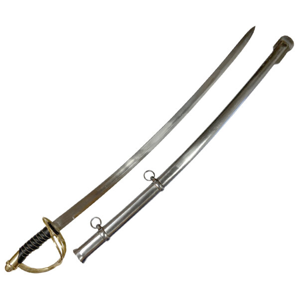 Military/Western Revolutionary/Civil War 39″ 1860 Cavalry Saber with Steel Scabbard- Antique Reproduction
