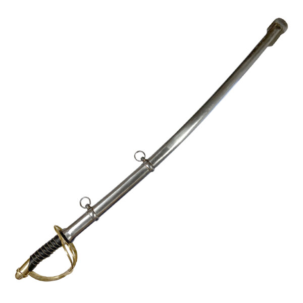 Military/Western Revolutionary/Civil War 39″ 1860 Cavalry Saber with Steel Scabbard- Antique Reproduction