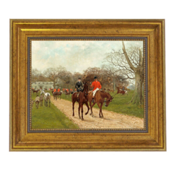 Setting Off Framed Oil Painting Print on Canvas in Antiqued Gold Frame. An 8 x 10