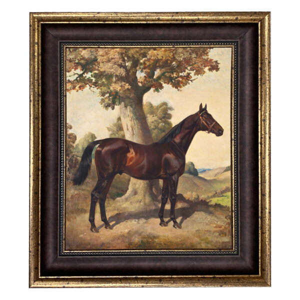 Ethelbruce by Lynwood Palmer Framed Oil Painting Print on Canvas in Wide Brown and Antiqued Gold Frame- 16