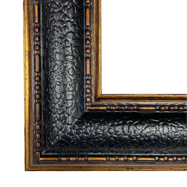 Portrait of Sultan in Landscape Framed Oil Painting Print on Canvas in Leather-Looking Black and Antiqued Gold Frame. An 11
