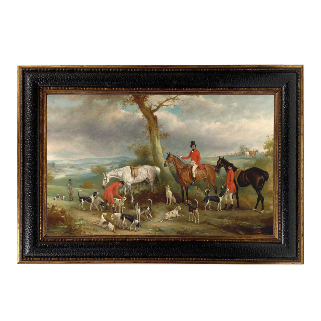 Thomas Wilkinson Hunt Framed Oil Painting Print on Canvas