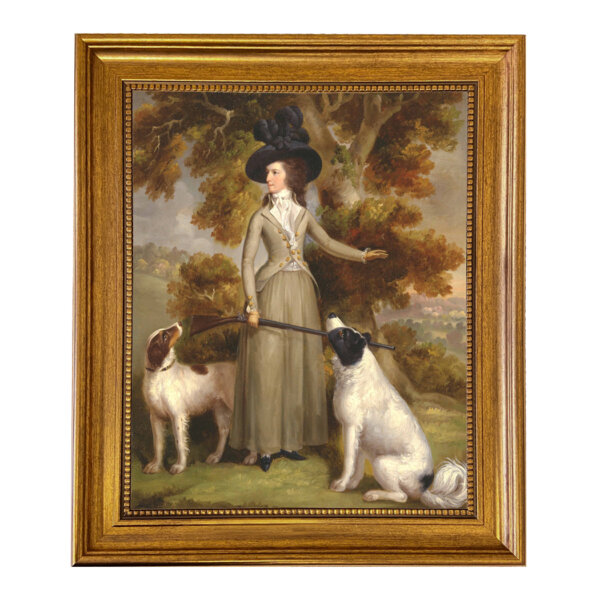 The Countess of Effingham by George Haugh Oil Painting Print Reproduction on Canvas in Antiqued Gold Frame