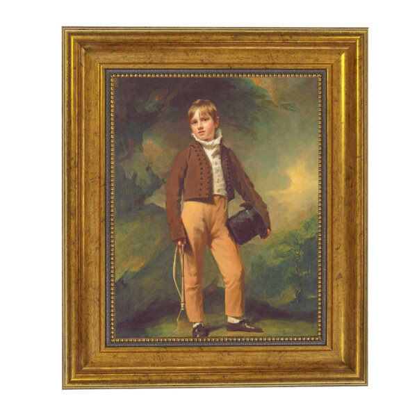 Quentin McAdam by Henry Raeburn Oil Painting Print Reproduction on Canvas in Antiqued Gold Frame