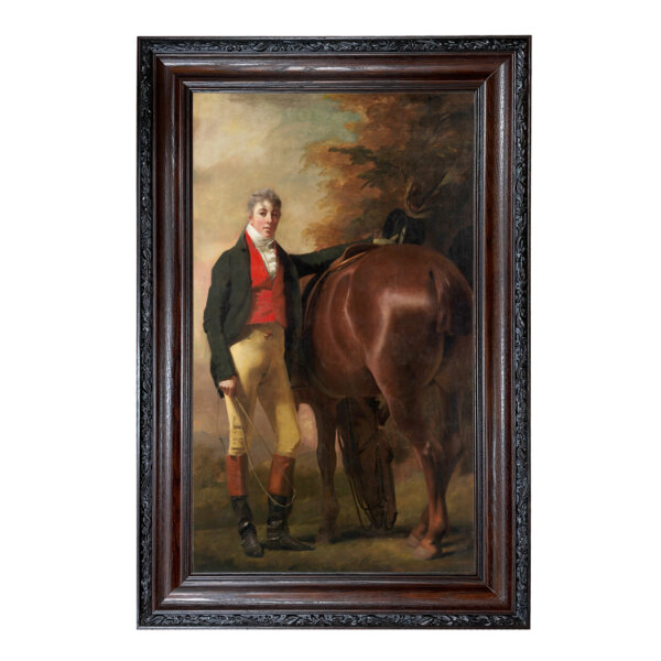 George Harley Drummond (c. 1808) Framed Oil Painting Print on Canvas in Brown and Black Solid Oak Frame- Framed to 17-1/2