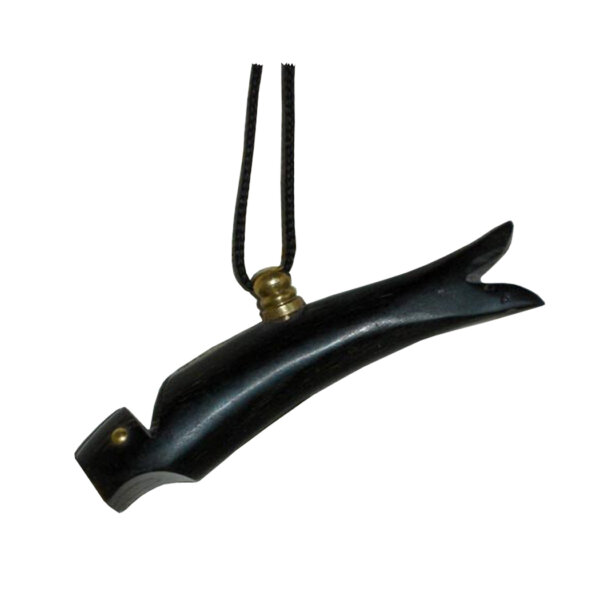 Jewelry Nautical 3-1/2″ Black Horn Fish Whistle