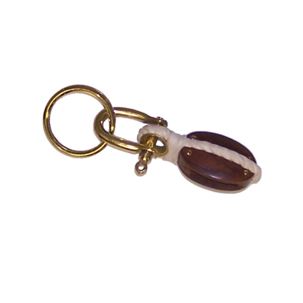 Jewelry Nautical 2″ Wood Pully Keychain