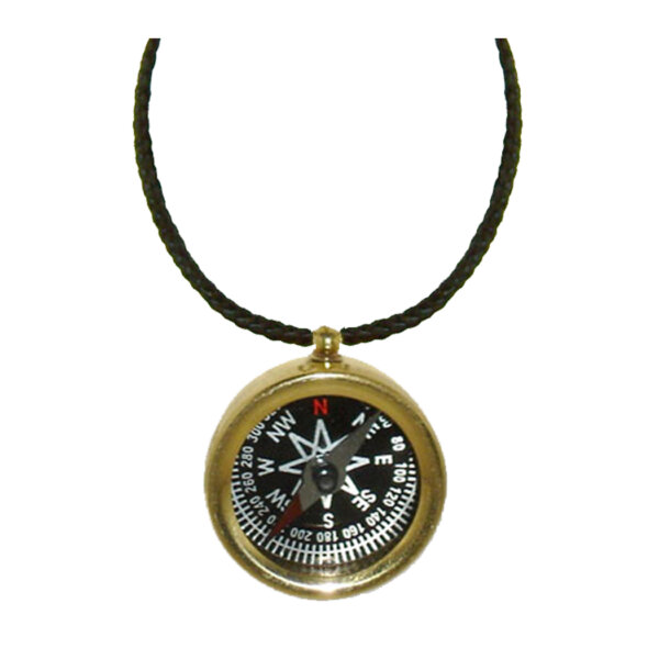 Jewelry Jewelry 1-1/4″ Compass with Cord Necklace