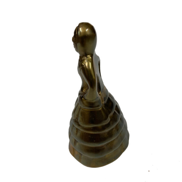 Desk Top Accessories Early American 4″ Solid Brass Colonial Woman Table Bell- Antique Vintage Style