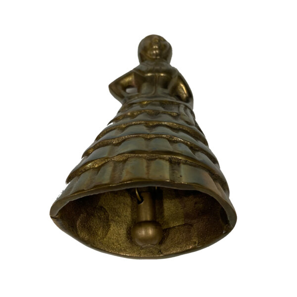 Desk Top Accessories Early American 4″ Solid Brass Colonial Woman Table Bell- Antique Vintage Style
