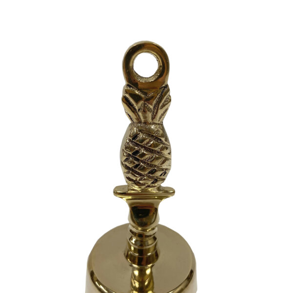 Desk Top Accessories Early American 6″ Polished Brass Pineapple Hand Bell- Antique Vintage Style