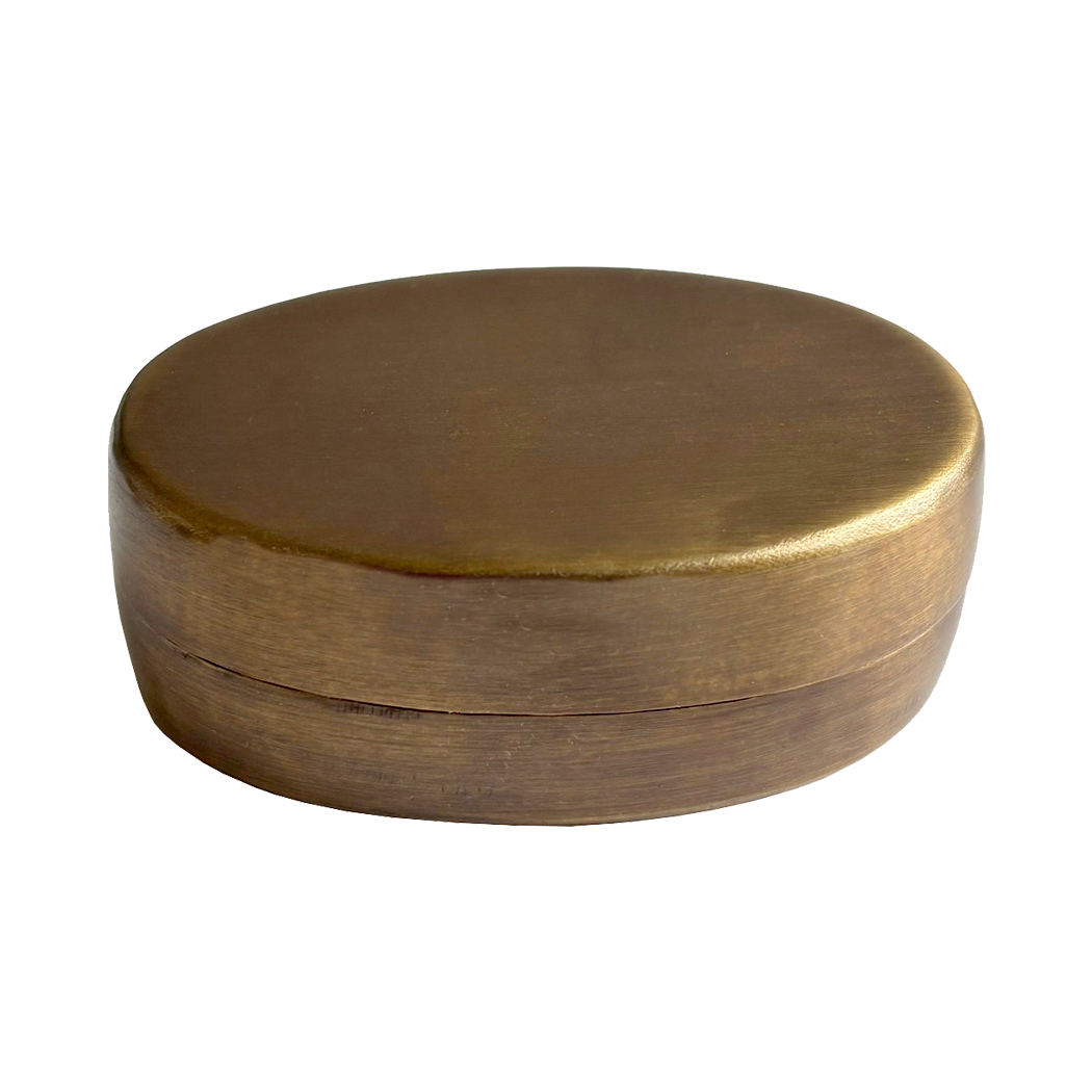 Decorative Boxes Early American 3″ Oval Antiqued Brass Ring-Pill-Tobacco-Jew ...